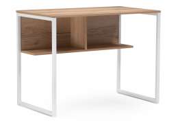 Компьютерный стол Клер Лофт 100х57х75 дуб делано светлый / матовый белый (100x57x75)