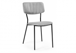 Стул на металлокаркасе Фиер серый / черный глянец (46x60x82)