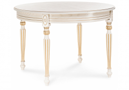 Стол деревянный Брейзер молочный / золото (110x77)