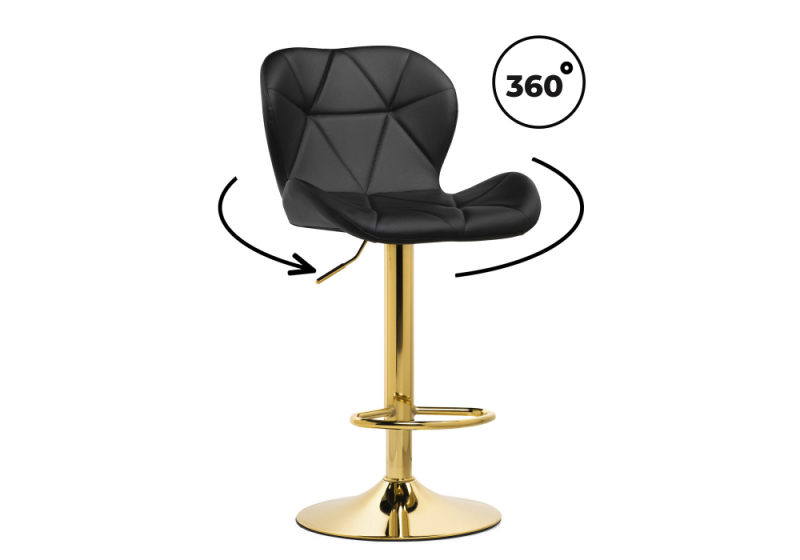 Барный стул Trio black / gold (48x52x86). 