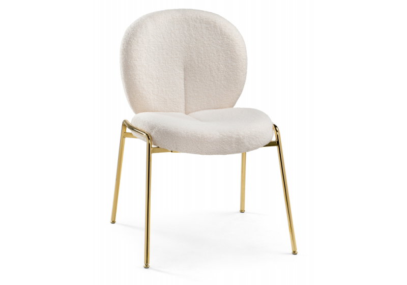Стул на металлокаркасе Kalipso 1 white / gold (56x60x85). 