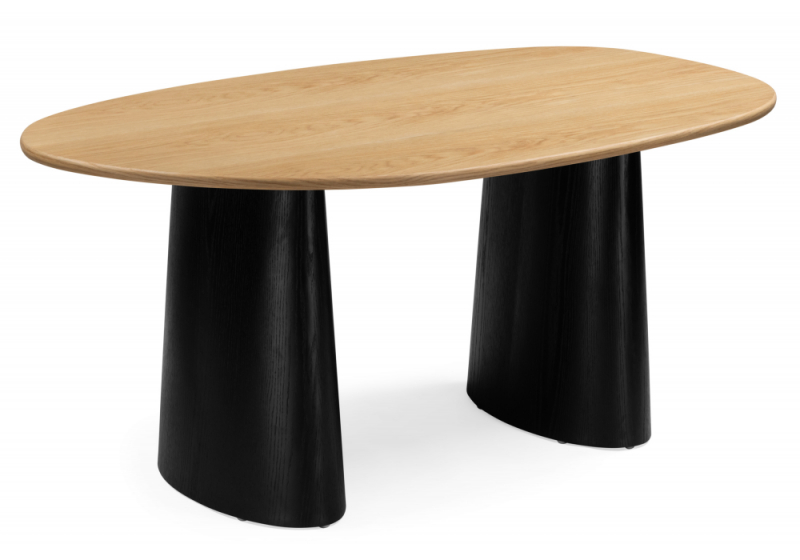 Стол деревянный Ares дуб / черный (90x76). 