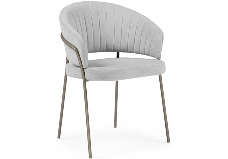 Стул на металлокаркасе Лео серый brendy monsoon 22 / капучино (56x52x80). 