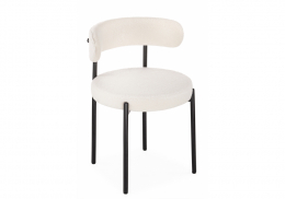 Стул на металлокаркасе Rudi white / black (54x50x74)