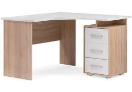 Компьютерный стол Лайт-2 120х120х75 см угловой дуб сонома / белый (120x75)